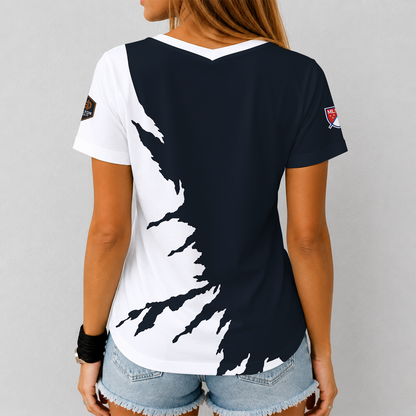 [GOAL DEAL] NEW CUSTOMIZED MLS28 HDF HOUSTON DYNAMO FC V-NECK FEMALE SHIRT