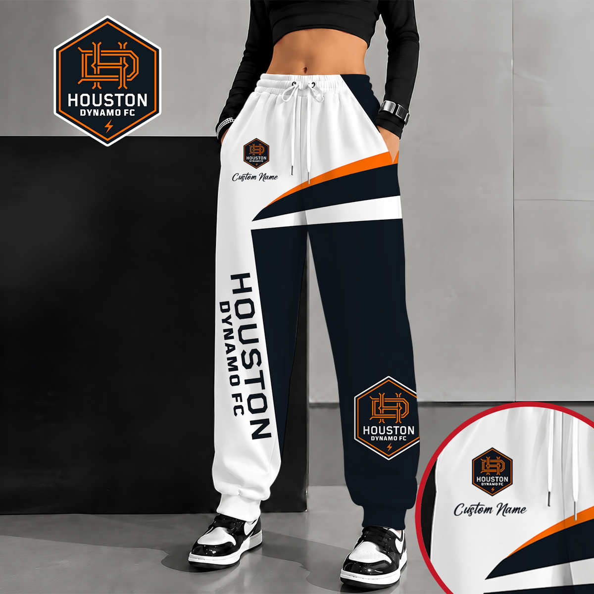 [GOAL DEAL] NEW CUSTOMIZED MLS28 HDF HOUSTON DYNAMO FC SWEATPANTS