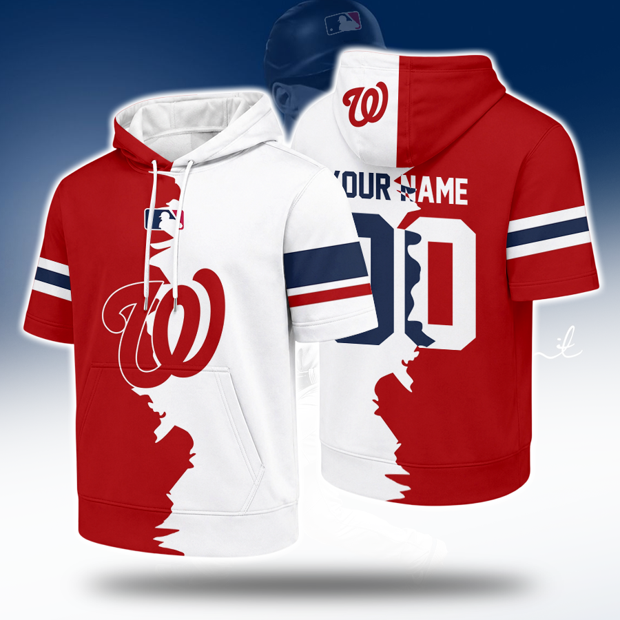 [HOMERUN DEAL] NEW CUSTOMIZED MLB28 WNS WASHINGTON NATIONALS SHORT SLEEVE HOODIE
