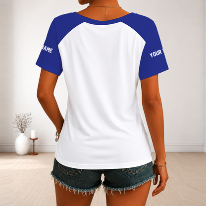 [TOUCHDOWN DEAL] NEW CUSTOMIZED NFL28 BTR BALTIMORE RAVENS V-NECK FEMALE SHIRT