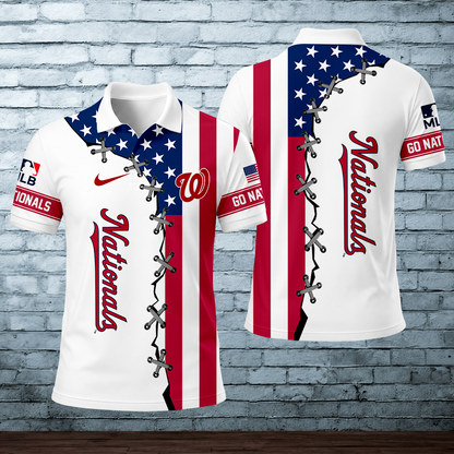 [HOMERUN DEAL] NEW CUSTOMIZED MLB28 WNS WASHINGTON NATIONALS POLO SHIRT