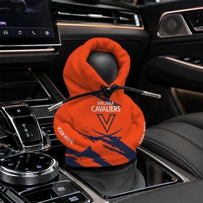 [HOMERUN DEAL] NEW CUSTOMIZED NCAA CWS28 VIC VIRGINIA CAVALIERS AUTOMOTIVE HOODIE SHIFT KNOB COVER