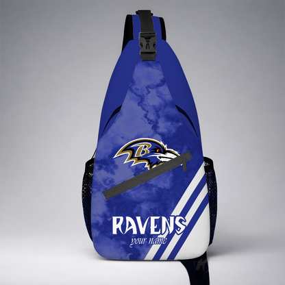 [TOUCHDOWN DEAL] NEW CUSTOMIZED NFL28 BTR BALTIMORE RAVENS SLING BAG