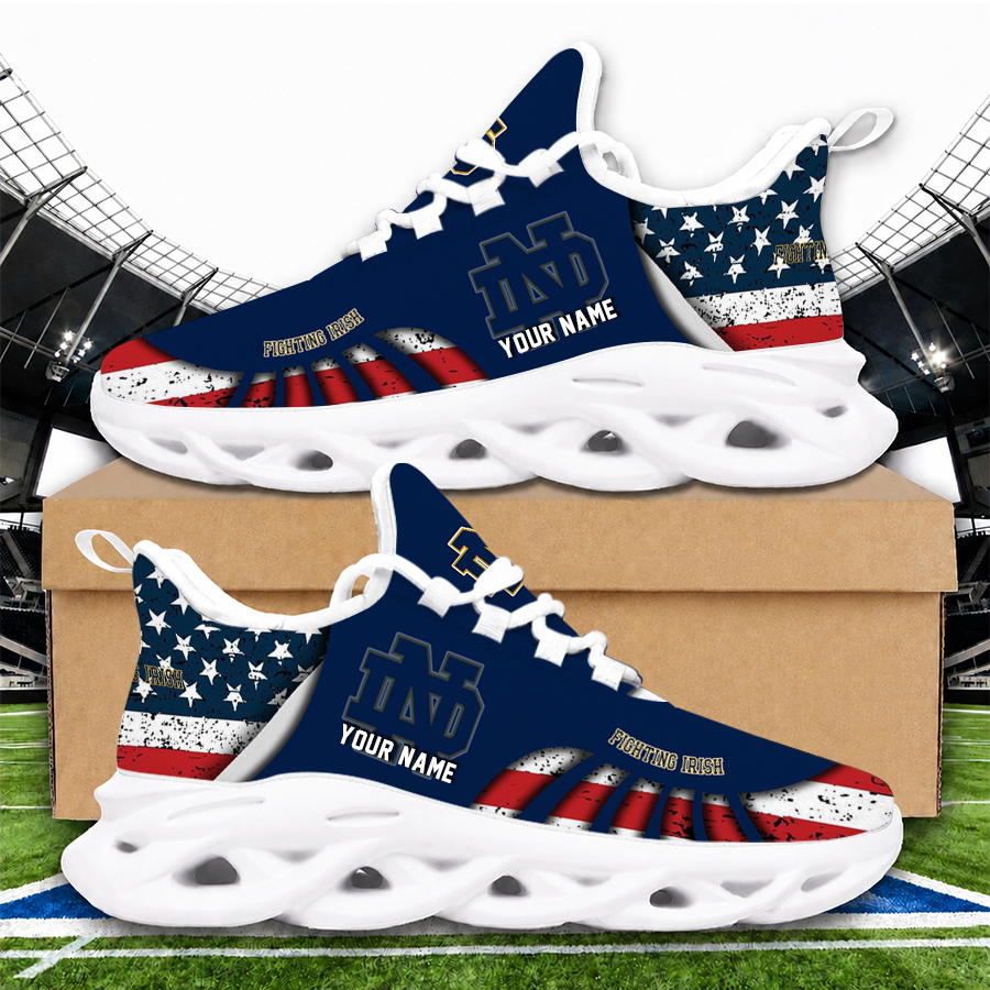 [TOUCHDOWN DEAL]NEW CUSTOMIZED NCAA FBS28 NFI NOTRE DAME FIGHTING IRISH CLUNKY SNEAKERS