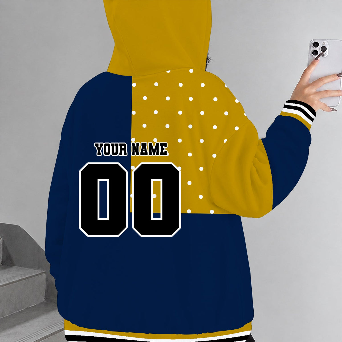 [TOUCHDOWN DEAL] NEW CUSTOMIZED NCAA FBS28 NFI NOTRE DAME FIGHTING IRISH ZIP HOODIE