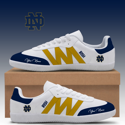 [TOUCHDOWN DEAL] NEW CUSTOMIZED NCAA FBS28 NFI NOTRE DAME FIGHTING IRISH CLASSIC SNEAKERS