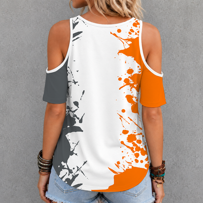 [SLAM DUNK DEAL] NEW CUSTOMIZED NCAA MAM28 TNV TENNESSEE VOLUNTEERS CRISS CROSS V-NECK TOP