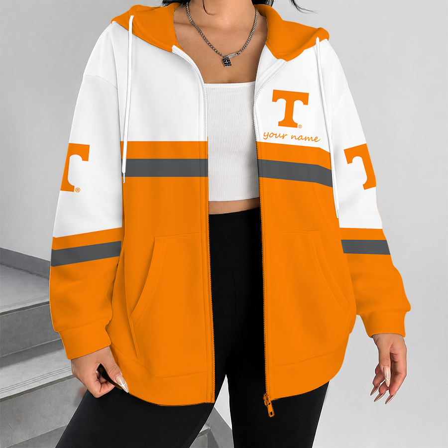 [FAN FAVORITE] NEW CUSTOMIZED NCAA MAM28 TNV TENNESSEE VOLUNTEERS STRAPPY ZIP HOODIE