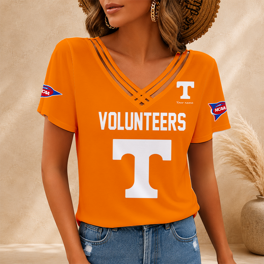 [SLAM DUNK DEAL] NEW CUSTOMIZED NCAA MAM28 TNV TENNESSEE VOLUNTEERS V-NECK SHIRT