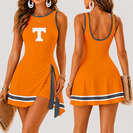[FAN FAVORITE] NEW CUSTOMIZED NCAA MAM28 TNV TENNESSEE VOLUNTEERS WOMEN'S SUMMER SKORT DRESS
