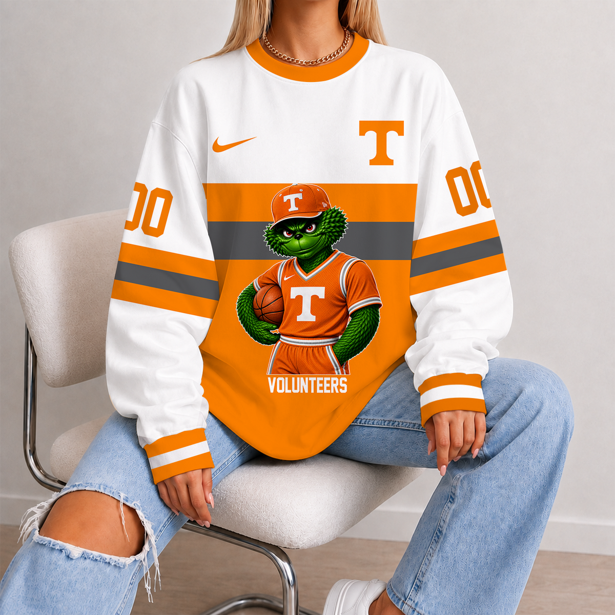 [SLAM DUNK DEAL] NEW CUSTOMIZED NCAA MAM28 TNV TENNESSEE VOLUNTEERS STRAPPY UNISEX SWEATSHIRT