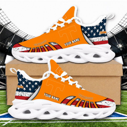 [SLAM DUNK DEAL] NEW CUSTOMIZED NCAA MAM28 TNV TENNESSEE VOLUNTEERS STRAPPY UNISEX CLUNKY SNEAKERS