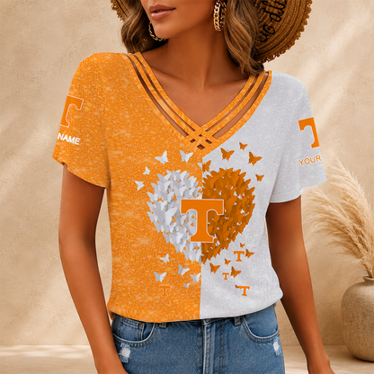 [SLAM DUNK DEAL] NEW CUSTOMIZED NCAA MAM28 TNV TENNESSEE VOLUNTEERS V-NECK SHIRT