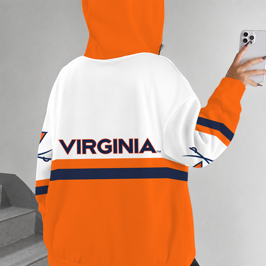 [FAN FAVORITE] NEW CUSTOMIZED NCAA CWS28 VIC VIRGINIA CAVALIERS ZIP HOODIE