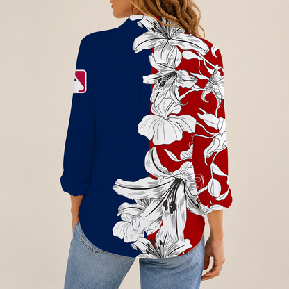 [HOMERUN DEAL] NEW CUSTOMIZED MLB28 WNS WASHINGTON NATIONALS WOMEN CASUAL SHIRT