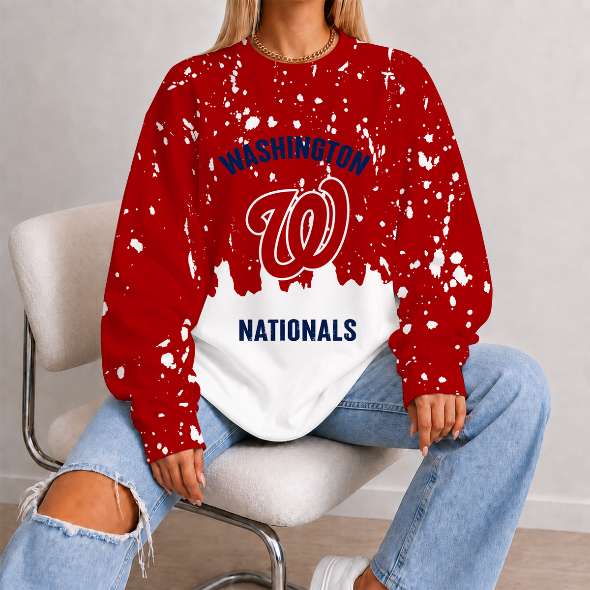 [HOMERUN DEAL] NEW CUSTOMIZED MLB28 WNS WASHINGTON NATIONALS UNISEX SWEATSHIRT