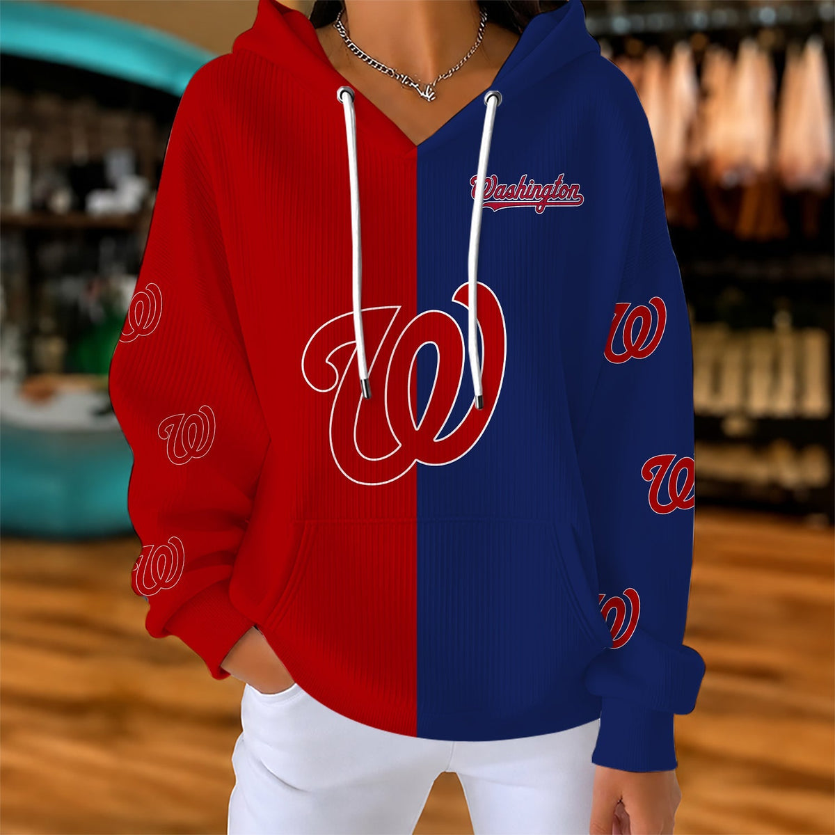 [HOMERUN DEAL] NEW CUSTOMIZED MLB28 WNS WASHINGTON NATIONALS RIBBED HOODIE & SWEATSHIRT