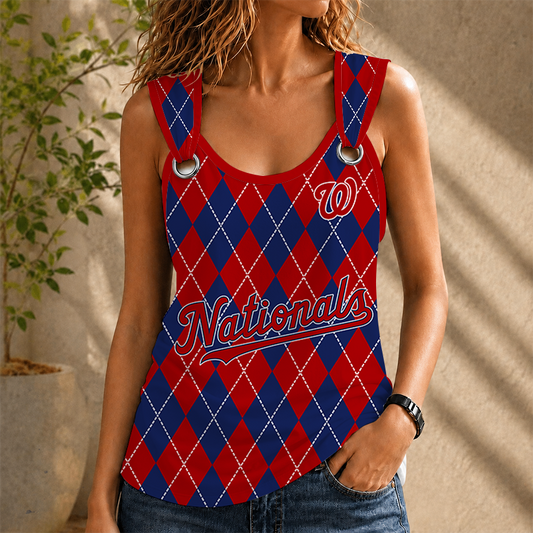 [HOMERUN DEAL] NEW CUSTOMIZED MLB28 WNS WASHINGTON NATIONALS O-RING SHOULDER TANK TOP