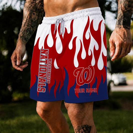 [HOMERUN DEAL] NEW CUSTOMIZED MLB28 WNS WASHINGTON NATIONALS SHORT PANTS
