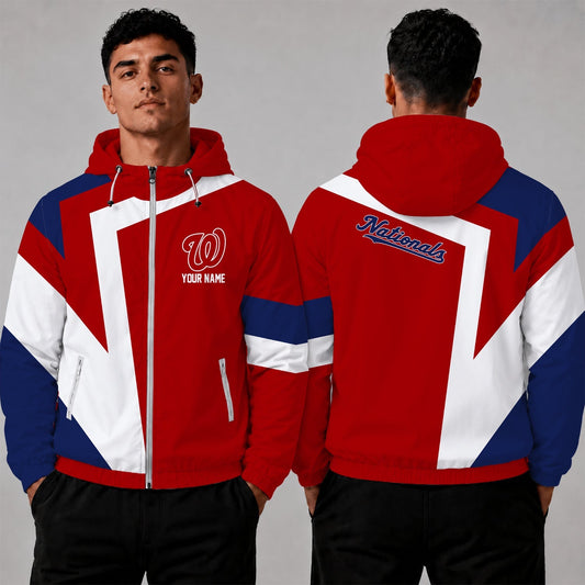[HOMERUN DEAL] NEW CUSTOMIZED MLB28 WNS WASHINGTON NATIONALS WINDBREAKER JACKET