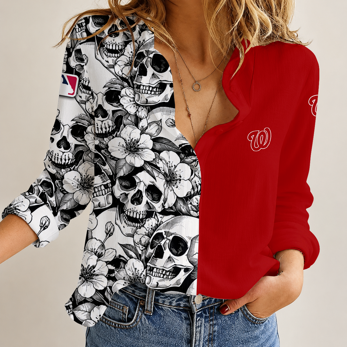[HOMERUN DEAL] NEW CUSTOMIZED MLB28 WNS WASHINGTON NATIONALS WOMEN'S CASUAL SHIRT