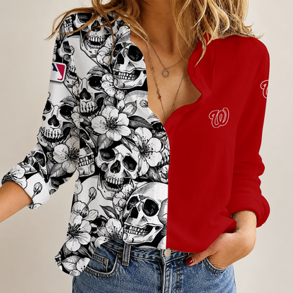 [HOMERUN DEAL] NEW CUSTOMIZED MLB28 WNS WASHINGTON NATIONALS WOMEN'S CASUAL SHIRT