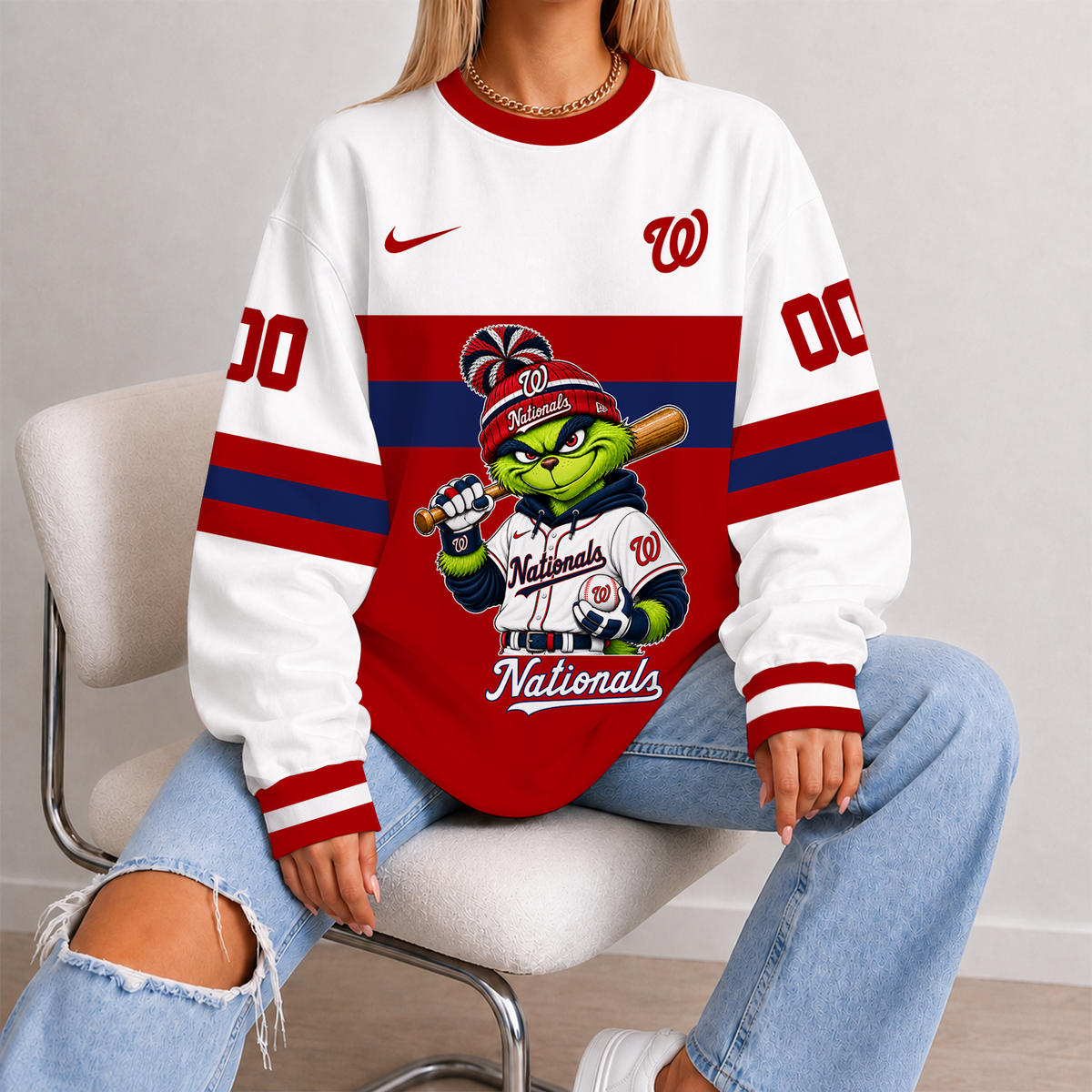 [HOMERUN DEAL] NEW CUSTOMIZED MLB28 WNS WASHINGTON NATIONALS UNISEX SWEATSHIRT