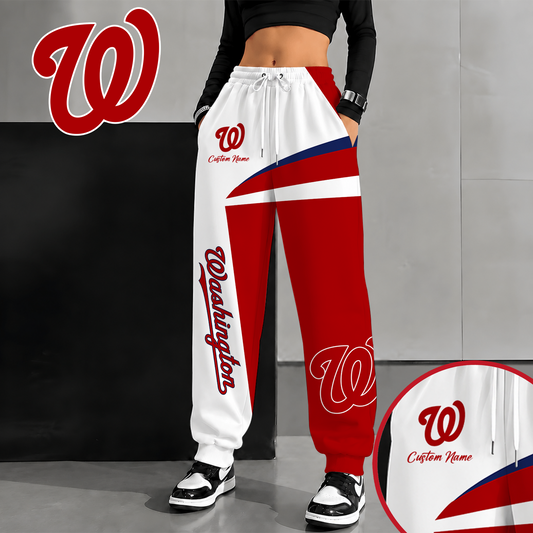 [HOMERUN DEAL] NEW CUSTOMIZED MLB28 WNS WASHINGTON NATIONALS SWEATPANTS