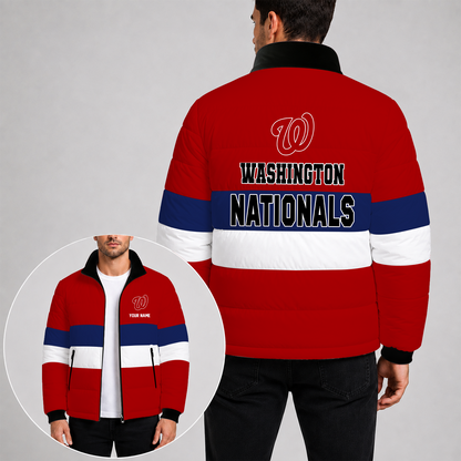 [HOMERUN DEAL] NEW CUSTOMIZED MLB 28 THE NATIONALS PUFFER JACKET