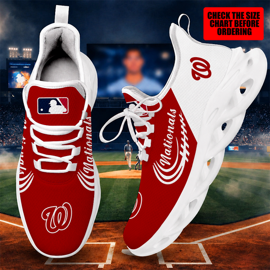 [HOMERUN DEAL] NEW CUSTOMIZED MLB28 WNS WASHINGTON NATIONALS MAX SOUL SHOES