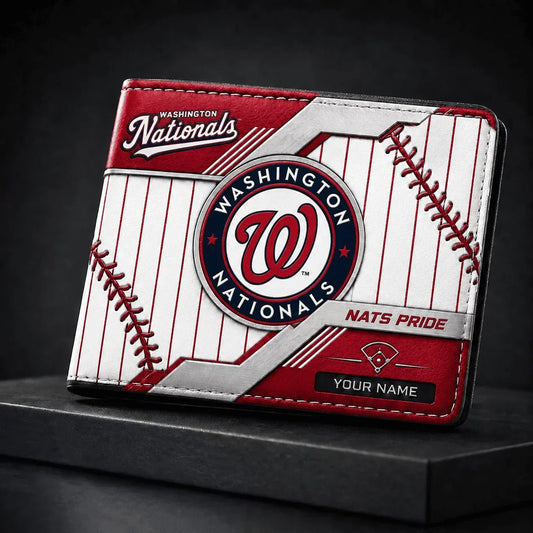 [HOMERUN DEAL] NEW CUSTOMIZED MLB28 WNS WASHINGTON NATIONALS LEATHER WALLET