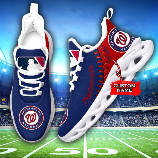 [HOMERUN DEAL] NEW CUSTOMIZED MLB28 WNS WASHINGTON NATIONALS MAX SOUL SHOES