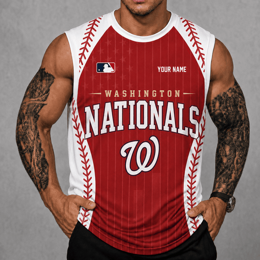[HOMERUN DEAL] NEW CUSTOMIZED MLB28 WNS WASHINGTON NATIONALS TANK TOP & GYM SHIRT