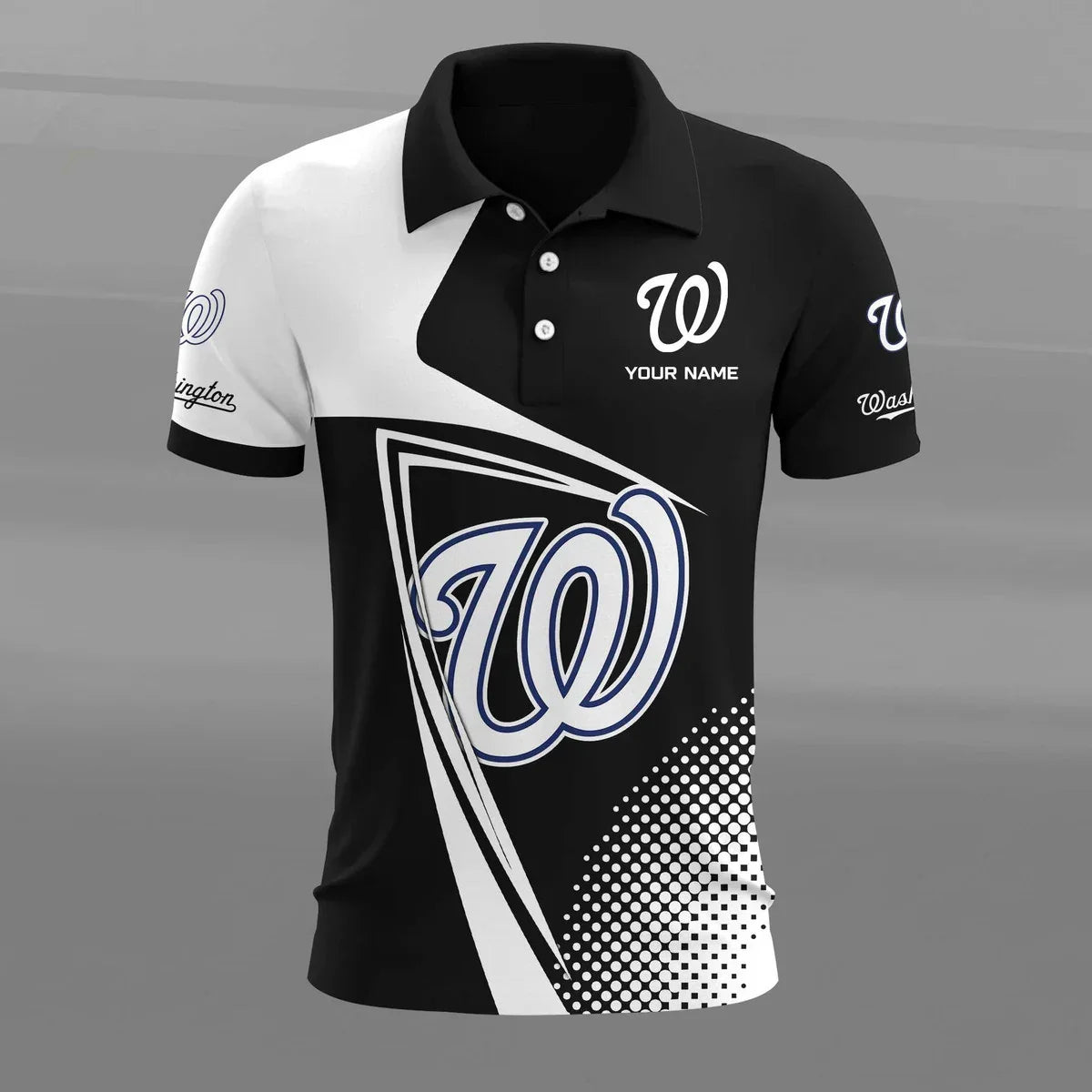 [HOMERUN DEAL] NEW CUSTOMIZED MLB28 WNS WASHINGTON NATIONALS POLO SHIRT
