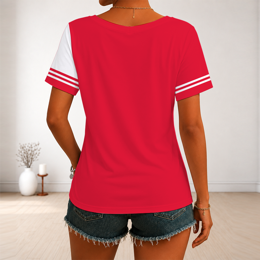 [HOT DEAL] NEW CUSTOMIZED NBA28 WWI WASHINGTON WIZARDS V-NECK FEMALE SHIRT