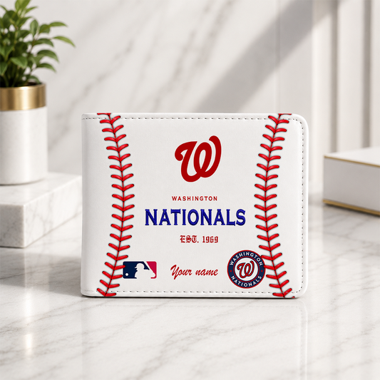 [HOMERUN DEAL] NEW CUSTOMIZED MLB28 WNS WASHINGTON NATIONALS LEATHER WALLET