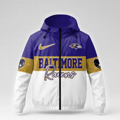 [TOUCHDOWN DEAL] NEW CUSTOMIZED NFL28 BTR BALTIMORE RAVENS WINDBREAKER JACKET