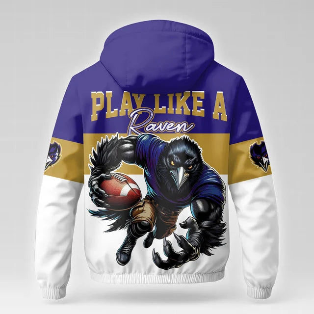 [TOUCHDOWN DEAL] NEW CUSTOMIZED NFL28 BTR BALTIMORE RAVENS WINDBREAKER JACKET
