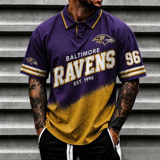 [TOUCHDOWN DEAL] NEW CUSTOMIZED NFL28 BTR BALTIMORE RAVENS POLO SHIRT