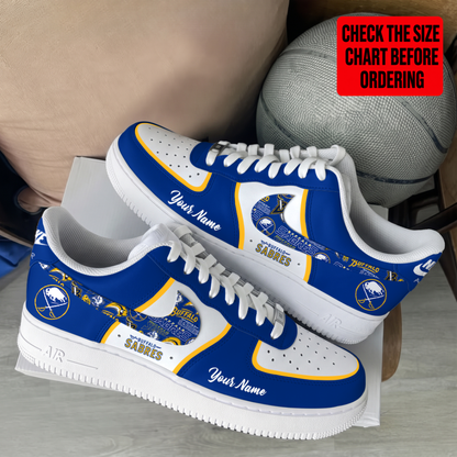[PUCK DROP DEAL] NEW CUSTOMIZED NHL28 BFS BUFFALO SABRES AF1 SHOES