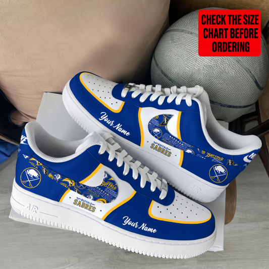 [PUCK DROP DEAL] NEW CUSTOMIZED NHL28 BFS BUFFALO SABRES AF1 SHOES