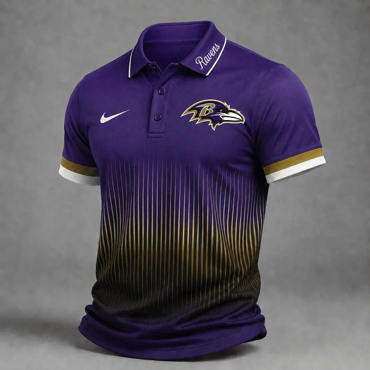 [TOUCHDOWN DEAL] NEW CUSTOMIZED NFL28 BTR BALTIMORE RAVENS POLO SHIRT