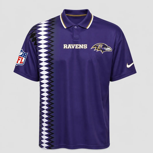 [TOUCHDOWN DEAL] NEW CUSTOMIZED NFL28 BTR BALTIMORE RAVENS POLO SHIRT