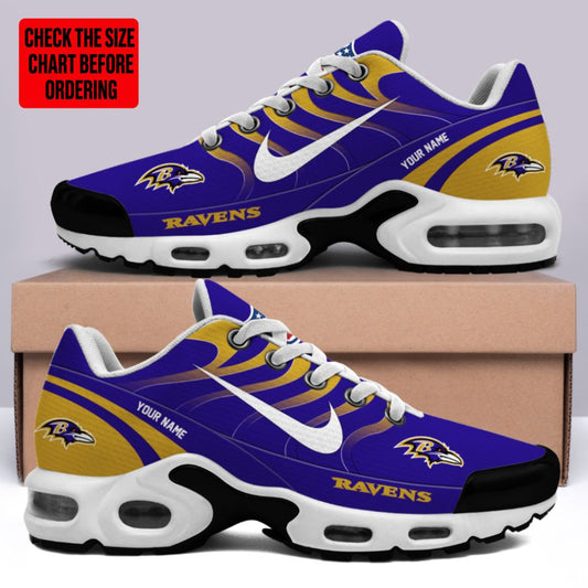 [TOUCHDOWN DEAL] NEW CUSTOMIZED NFL28 BTR BALTIMORE RAVENS AIR MAX PLUS SNEAKERS