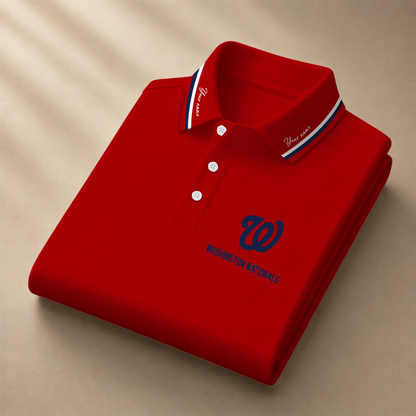 [HOMERUN DEAL] NEW CUSTOMIZED MLB28 WNS WASHINGTON NATIONALS POLO SHIRT