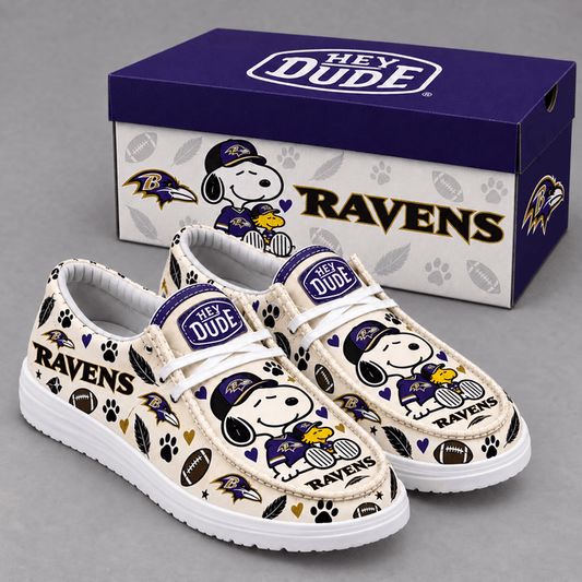[TOUCHDOWN DEAL] NEW CUSTOMIZED NFL28 BTR BALTIMORE RAVENS LOAFER SHOES