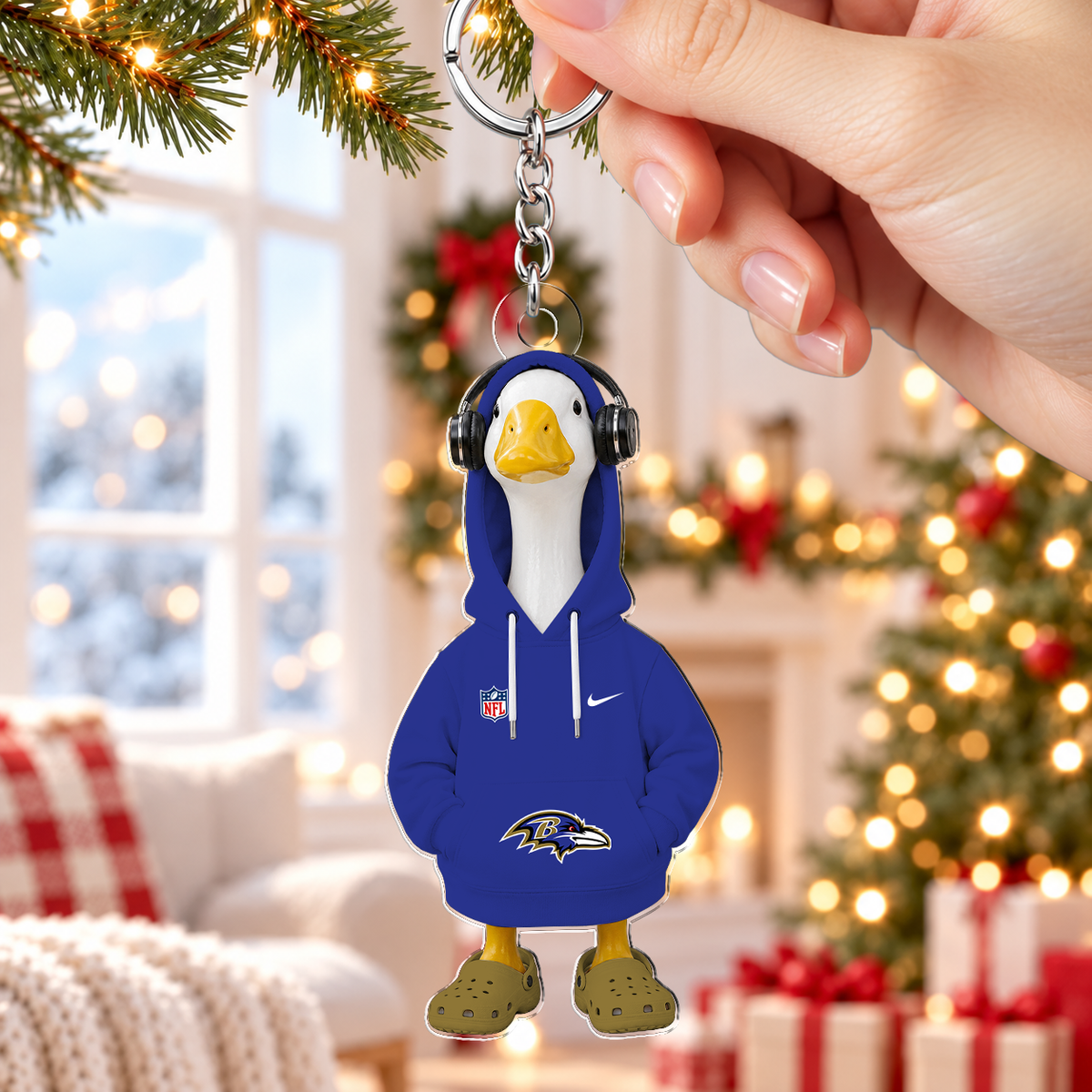 [TOUCHDOWN DEAL] NEW CUSTOMIZED NFL28 BTR BALTIMORE RAVENS ACRYLIC KEYCHAIN