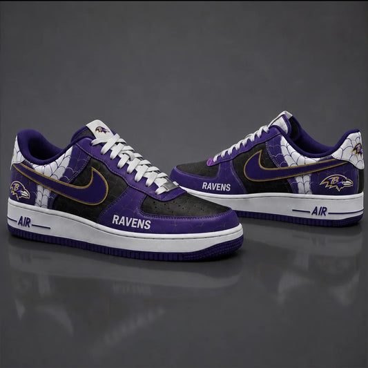 [TOUCHDOWN DEAL] NEW CUSTOMIZED NFL28 BTR BALTIMORE RAVENS x SPIDER AF1 SHOES