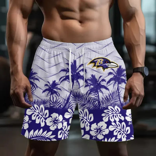 [TOUCHDOWN DEAL] NEW CUSTOMIZED NFL28 BTR BALTIMORE RAVENS SHORT PANTS