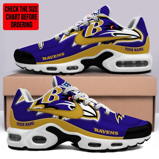 [TOUCHDOWN DEAL] NEW CUSTOMIZED NFL28 BTR BALTIMORE RAVENS AIR MAX PLUS SNEAKERS